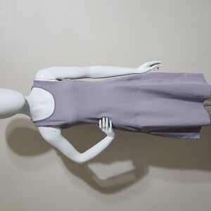 Athleta Ribbed Pacifica Midi Mixed Media Tank Dress Womens Small Purple/Grey